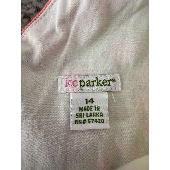 KC Parker Girls Sz 14 Floral Print Spring Shift Dress Sleeveless Easter Summer - Picture 7 of 11